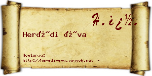 Herédi Éva névjegykártya